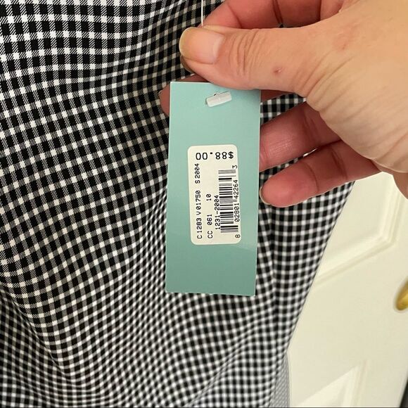 Zoza by Walking Co. Black and White Herringbone Tank Polyamide Dress, 10 - Picture 12 of 16